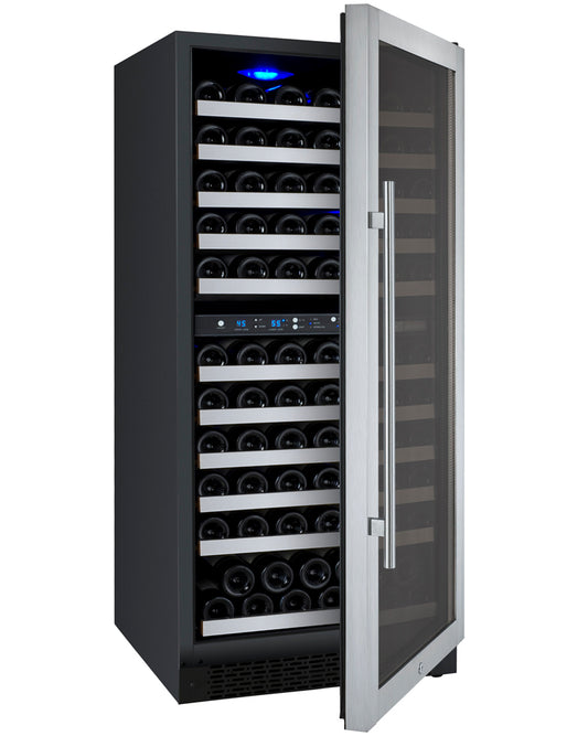 Allavino 24" Wide FlexCount II Tru-VinoDual Zone Stainless Steel Right Hinge Wine  Refrigerator