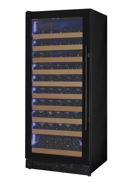 Allavino Reserva Series 119 Bottle 55 Tall Single Zone Left Hinge Black Glass Wine Refrigerator