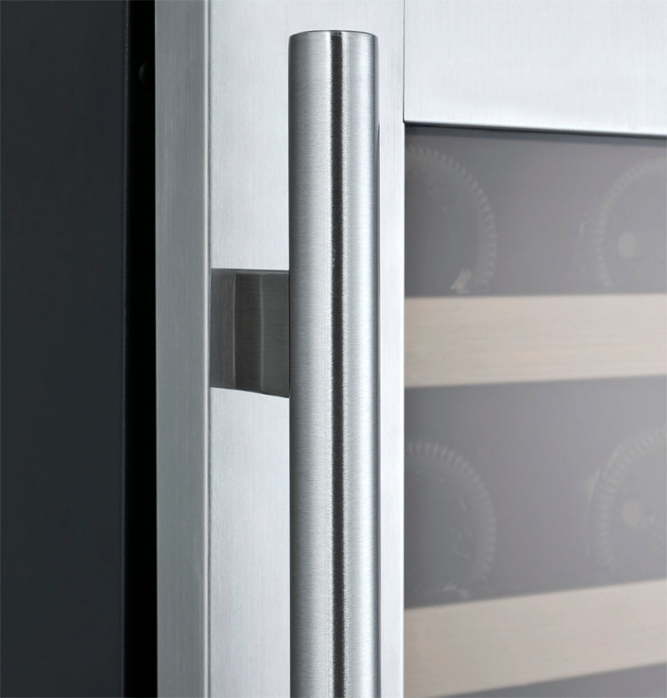 Allavino FlexCount Series 56 Bottle Dual Zone Built-in Wine Refrigerator Cooler with Stainless Steel - Right Hinge