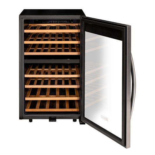 Allavino Cascina Series 43 Bottle Dual Zone Freestanding Wine Refrigerator Cooler with Stainless Steel Door