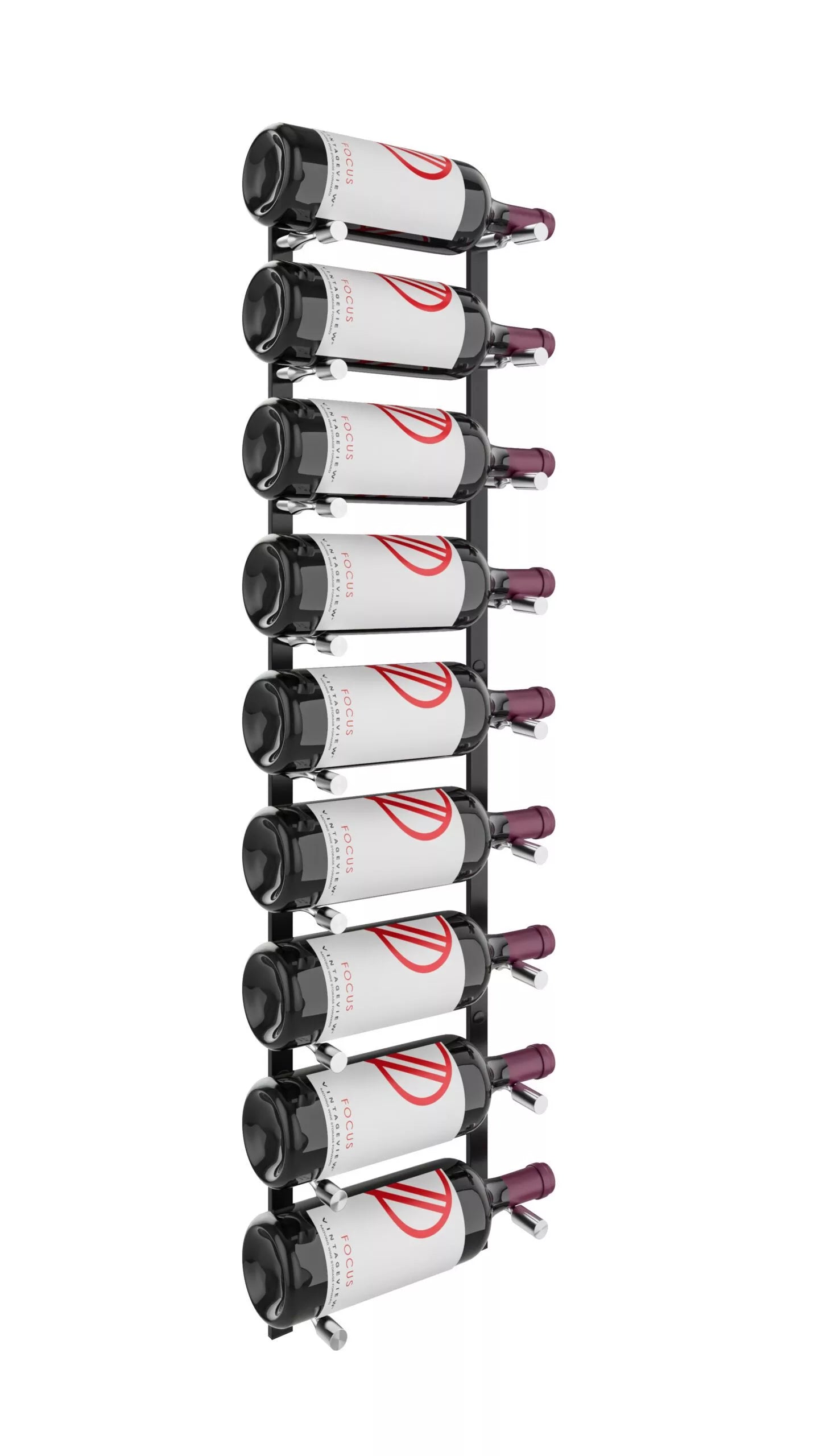 Vino Pins Flex Mag 45 (wall mounted metal wine rack system for 1.5L bottles)