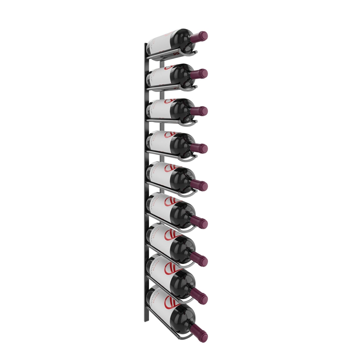 Vino Rails Flex Mag 45 (wall mounted metal wine rack system for 1.5L and Champagne bottles)