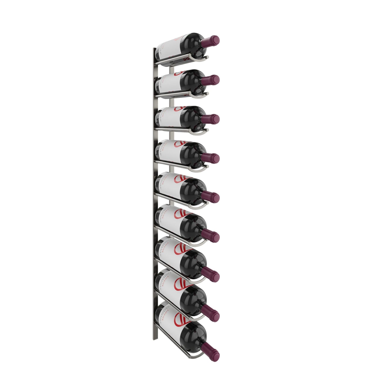 Vino Rails Flex Mag 45 (wall mounted metal wine rack system for 1.5L and Champagne bottles)