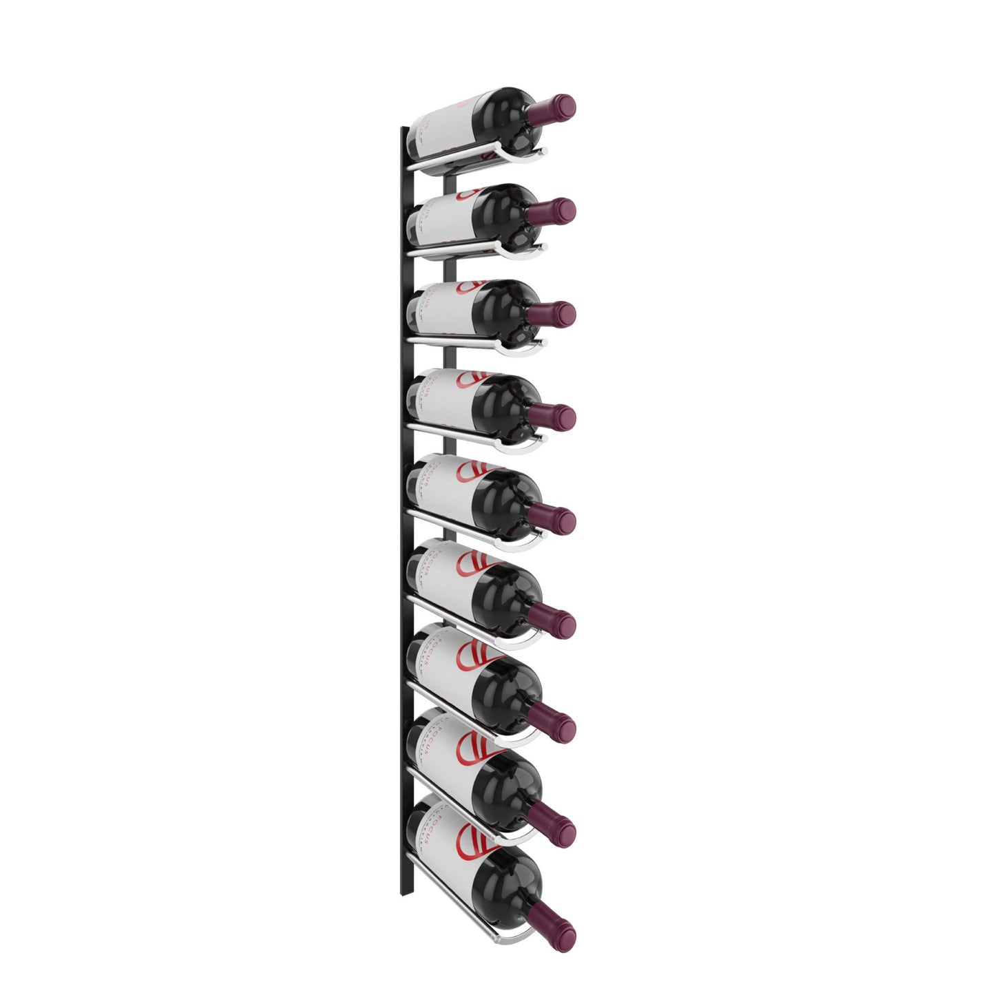 Vino Rails Flex Mag 45 (wall mounted metal wine rack system for 1.5L and Champagne bottles)