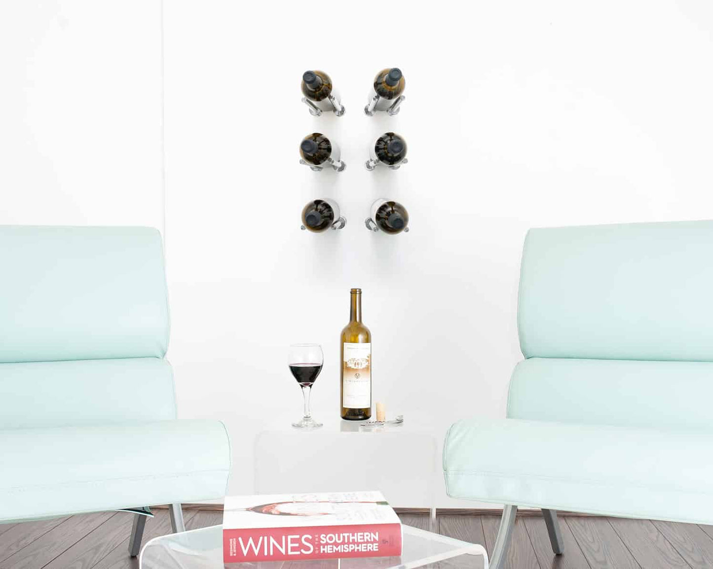 Vino Rails 1 (cork forward wall mounted wine rack peg)