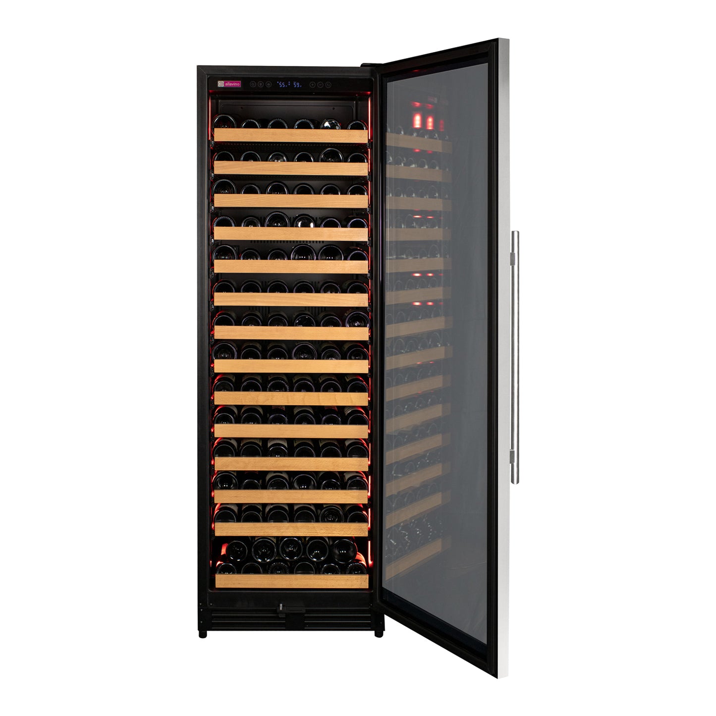 Allavino Reserva Series 163 Bottle 71" Tall Single Zone Right Hinge Stainless Steel Wine Refrigerator