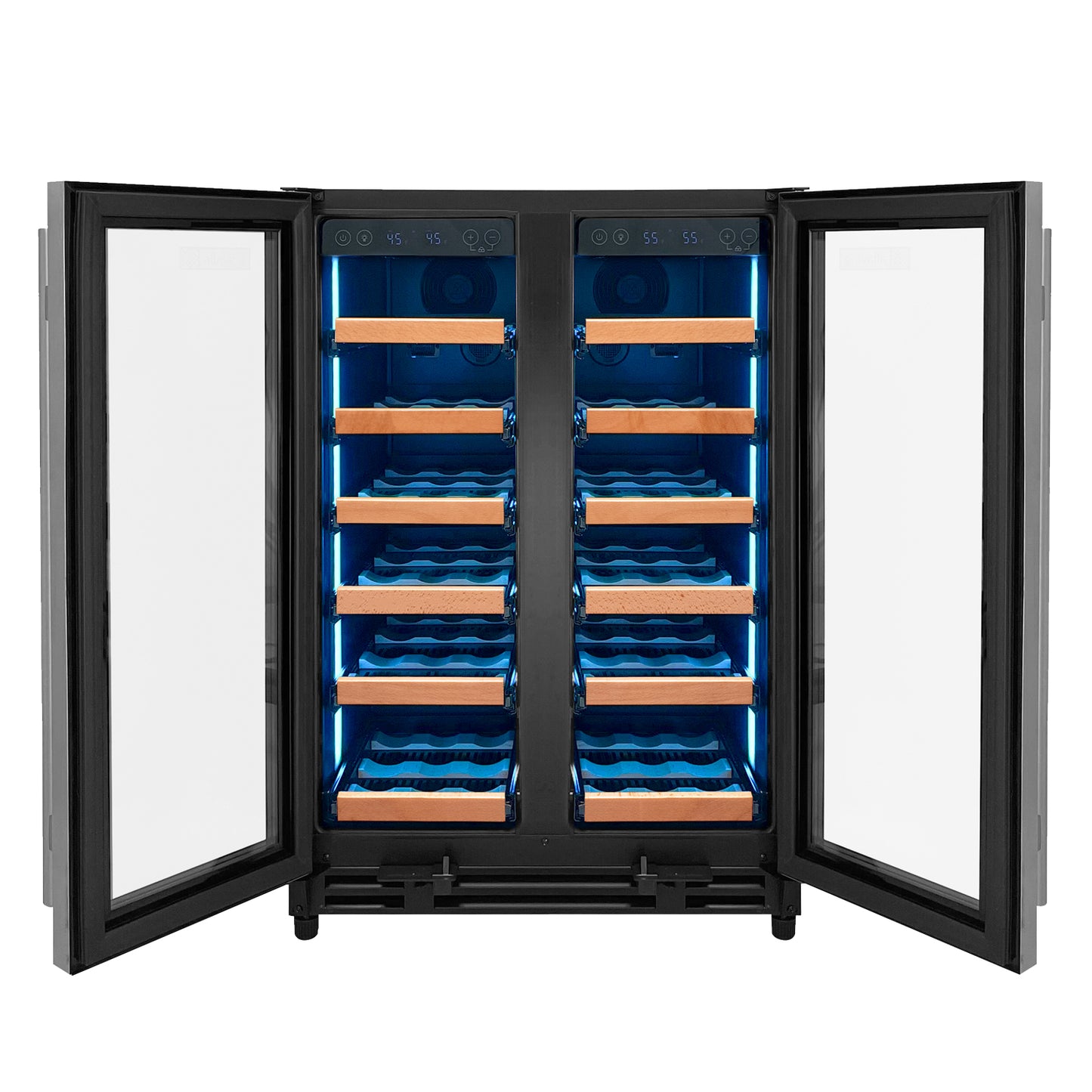 Allavino Reserva Series 36 Bottle Dual Zone Wine Refrigerator with Stainless Steel French Doors