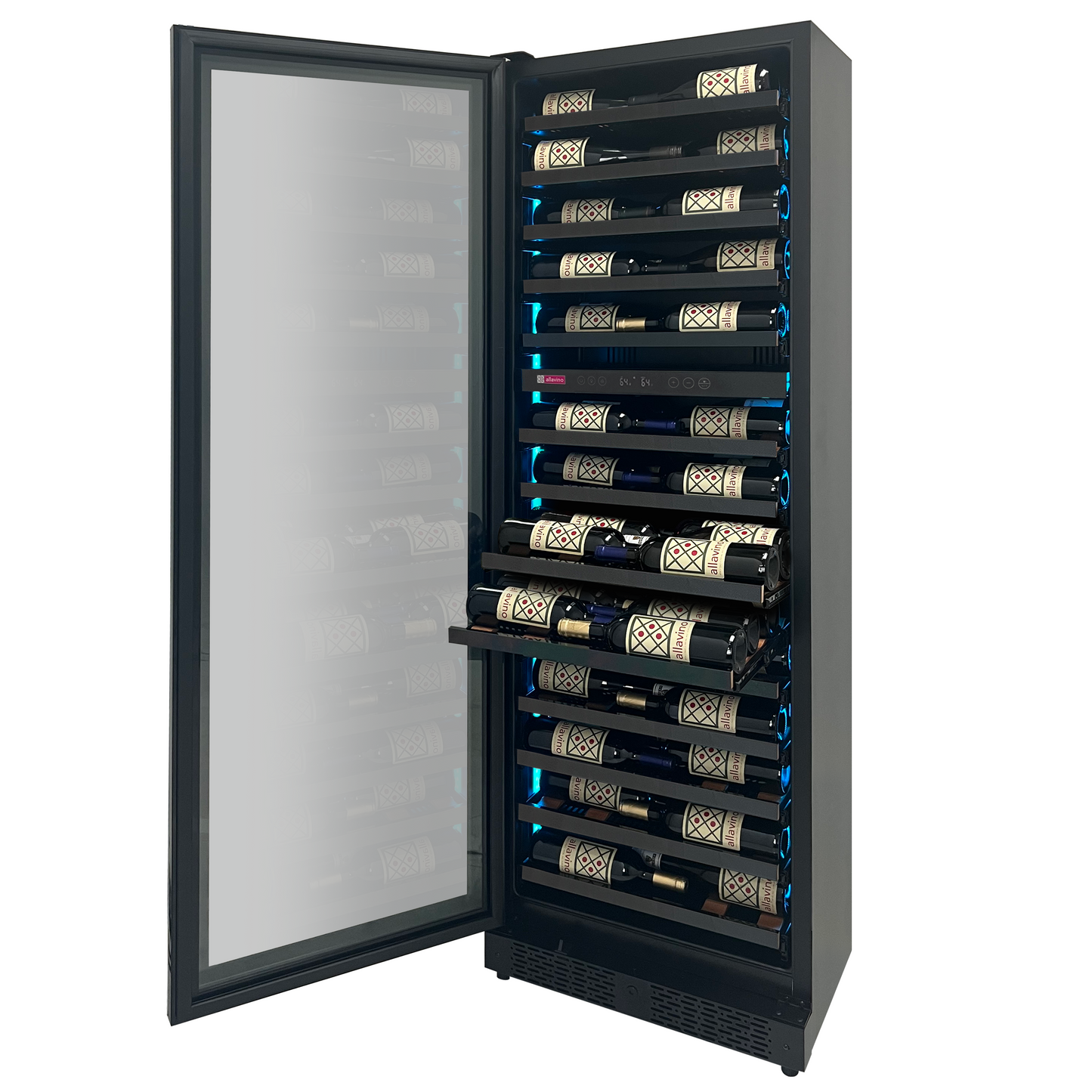 Allavino Reserva Series 163 Bottle 71" Tall Single Zone Left Hinge Stainless Steel Wine Refrigerator