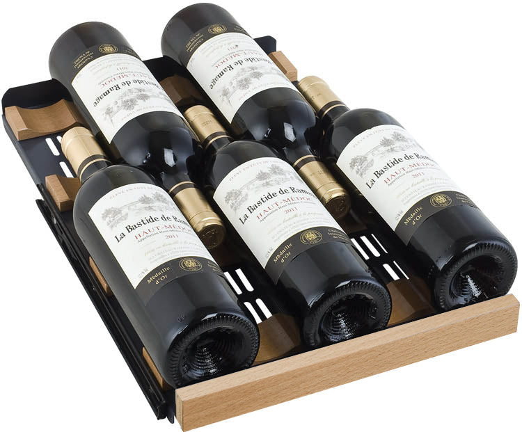 Allavino 15" Wide FlexCount II Tru-Vino 30 Bottle Single Zone Black Wine Refrigerator