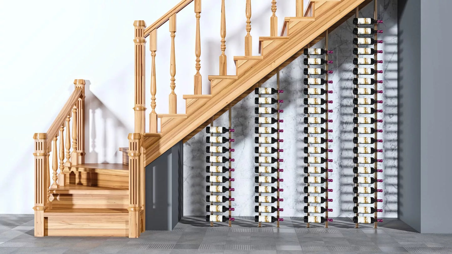 W Series Wine Rack Frame Angled Base Plate (floor-to-ceiling wine rack component)