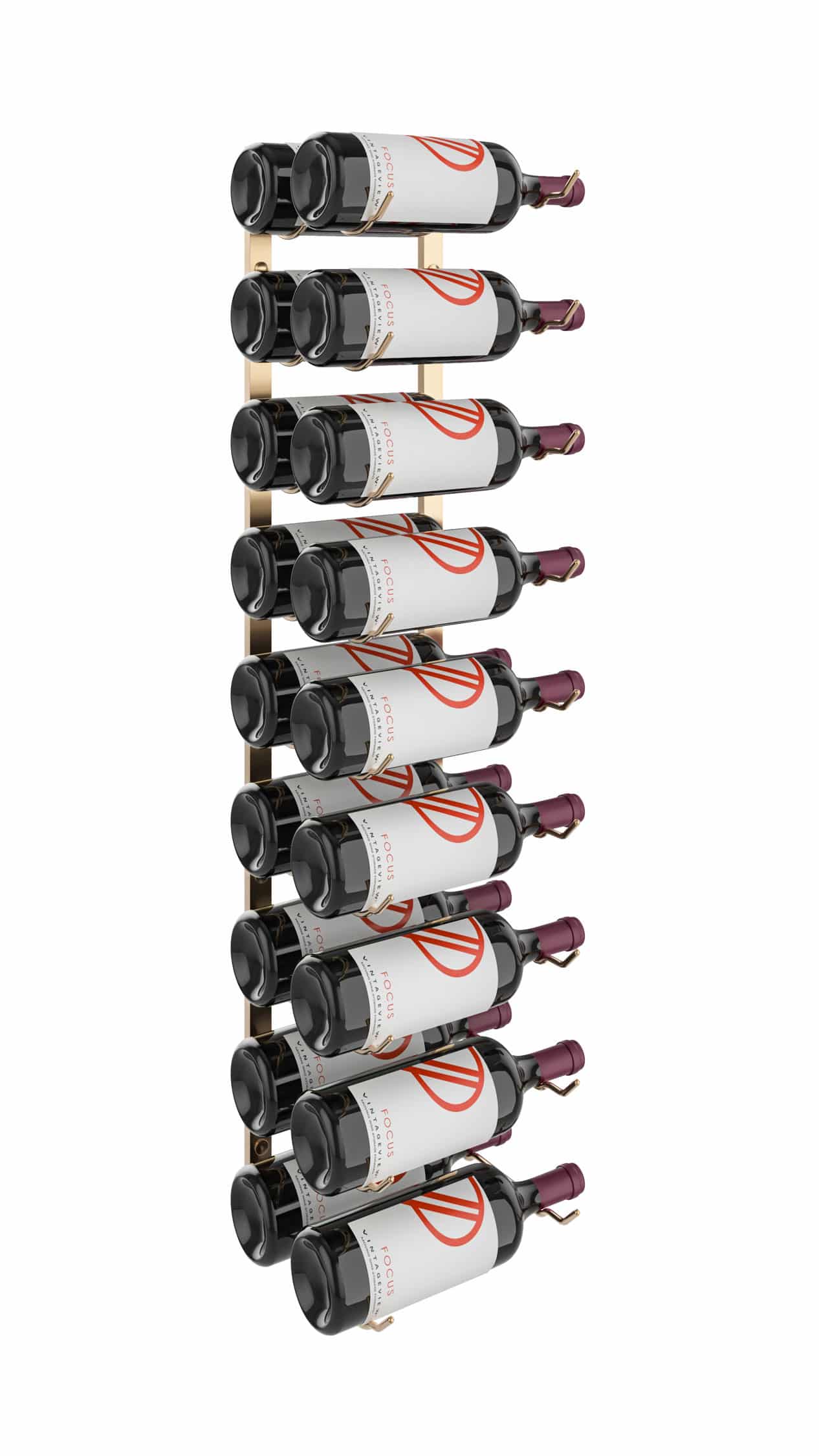 W Series Wall Mounted Metal Wine Bottle Rack for Magnums and Champagnes