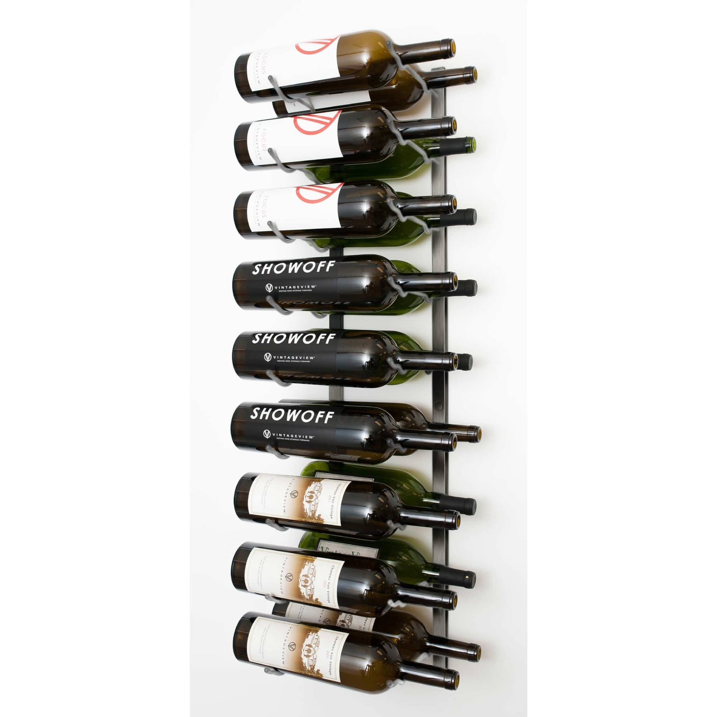 W Series Wall Mounted Metal Wine Bottle Rack for Magnums and Champagnes