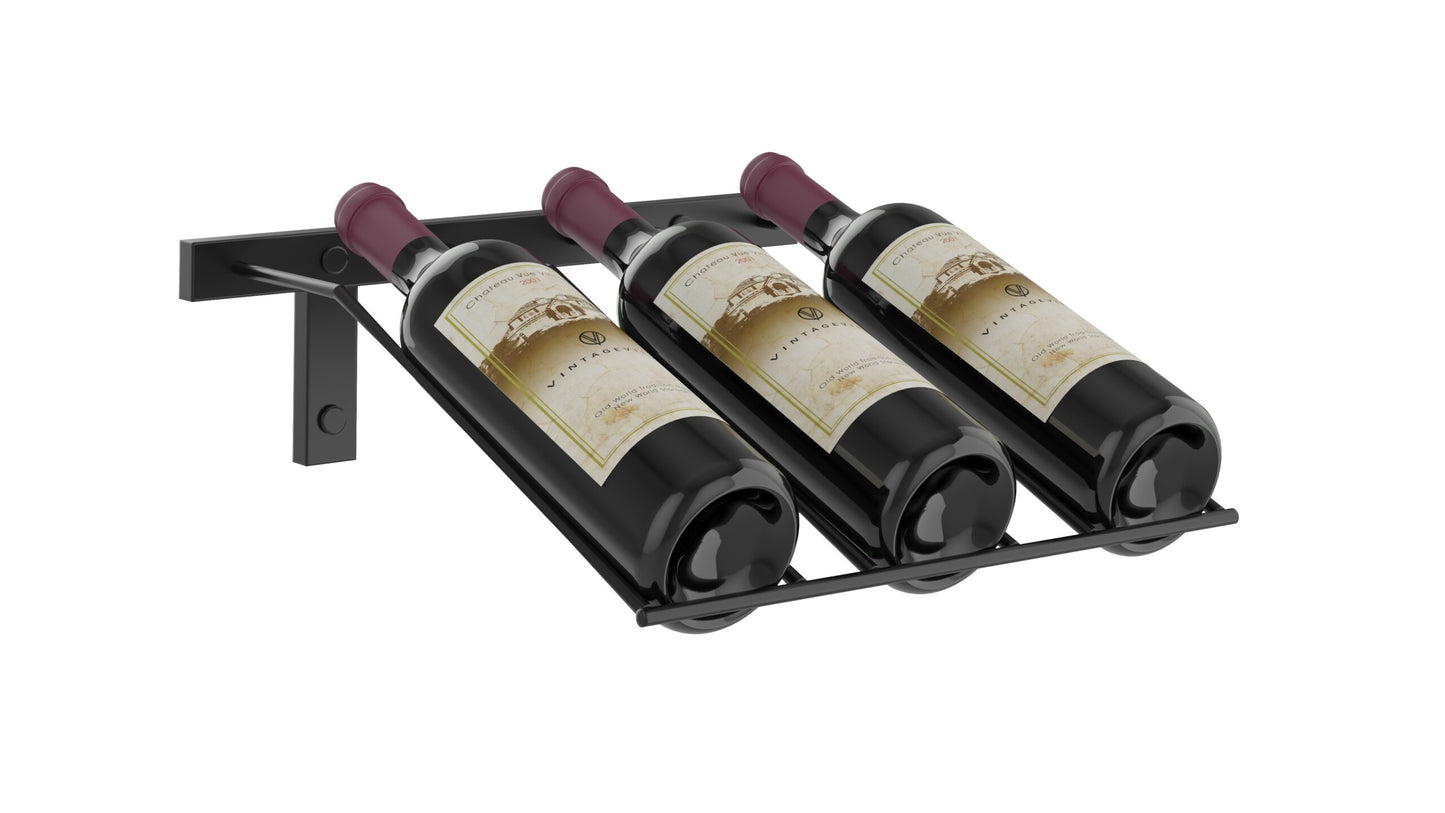 W Series Presentation Row Wall Mounted Metal Wine Rack