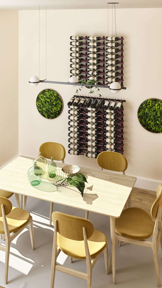 W Series Presentation Row Wall Mounted Metal Wine Rack