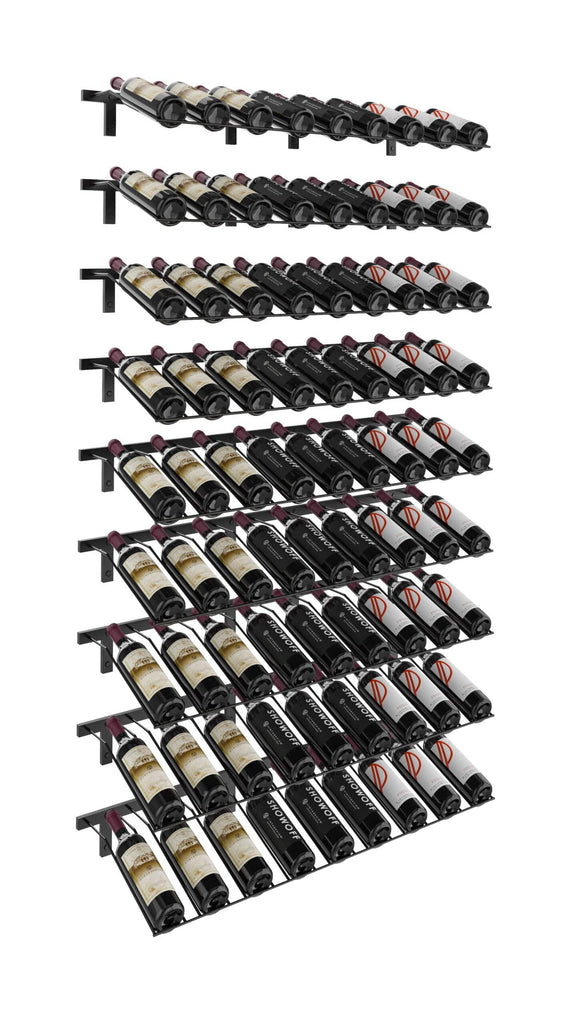 W Series Waterfall Wall Mounted Metal Wine Rack Kit