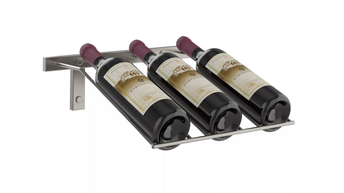 W Series Presentation Row Wall Mounted Metal Wine Rack