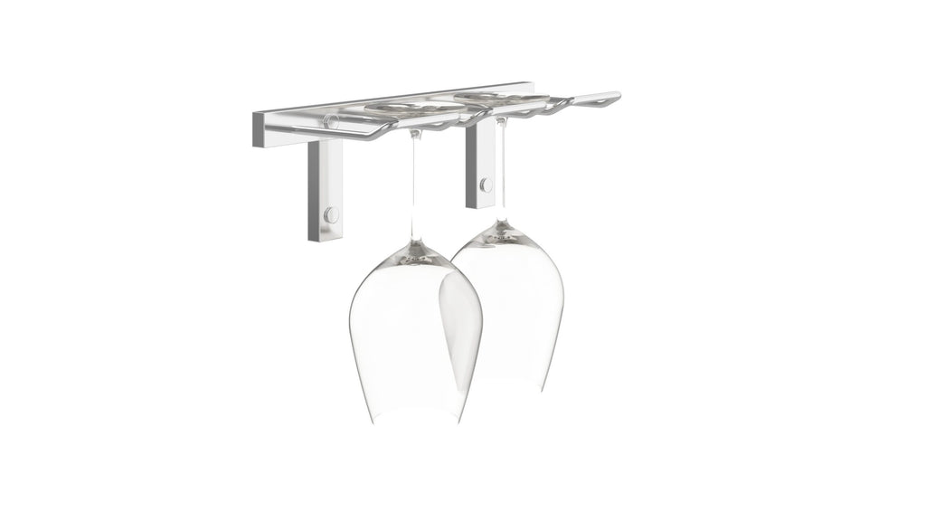 W Series Stemware Rack - Wall Mounted Metal Wine Glass Storage