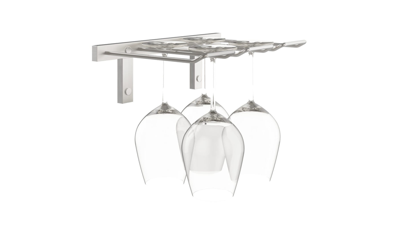 W Series Stemware Rack - Wall Mounted Metal Wine Glass Storage