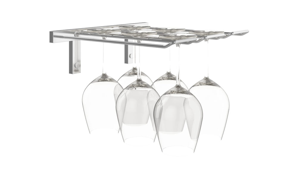 W Series Stemware Rack - Wall Mounted Metal Wine Glass Storage