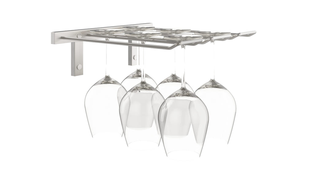 W Series Stemware Rack - Wall Mounted Metal Wine Glass Storage