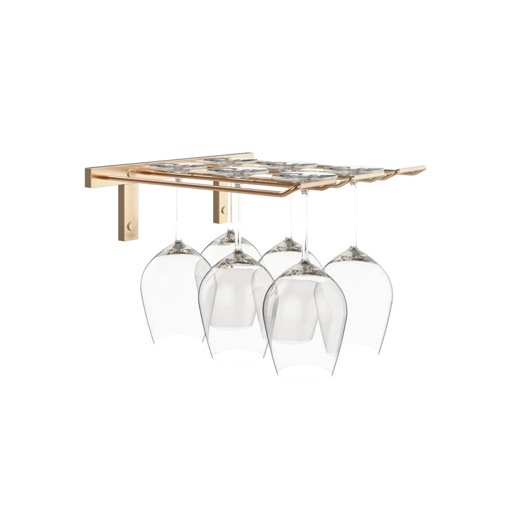 W Series Stemware Rack - Wall Mounted Metal Wine Glass Storage