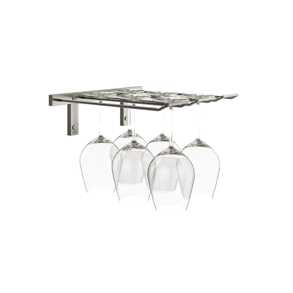 W Series Stemware Rack - Wall Mounted Metal Wine Glass Storage