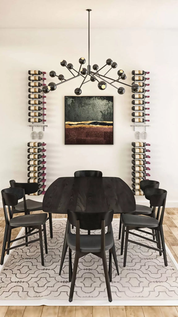 W Series Stemware Rack - Wall Mounted Metal Wine Glass Storage