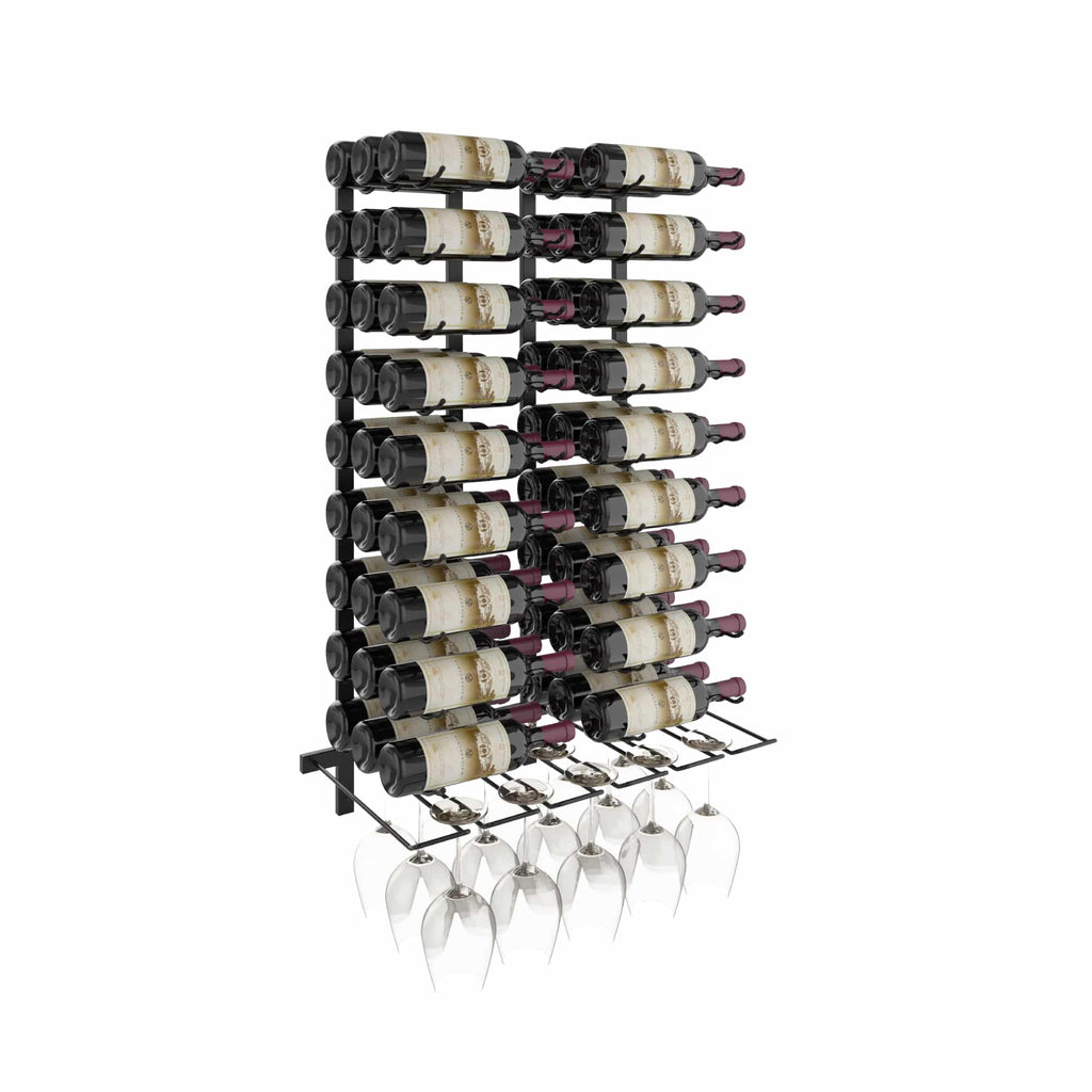 W Series Wall Mounted Metal Wine Rack Wet Bar Kit
