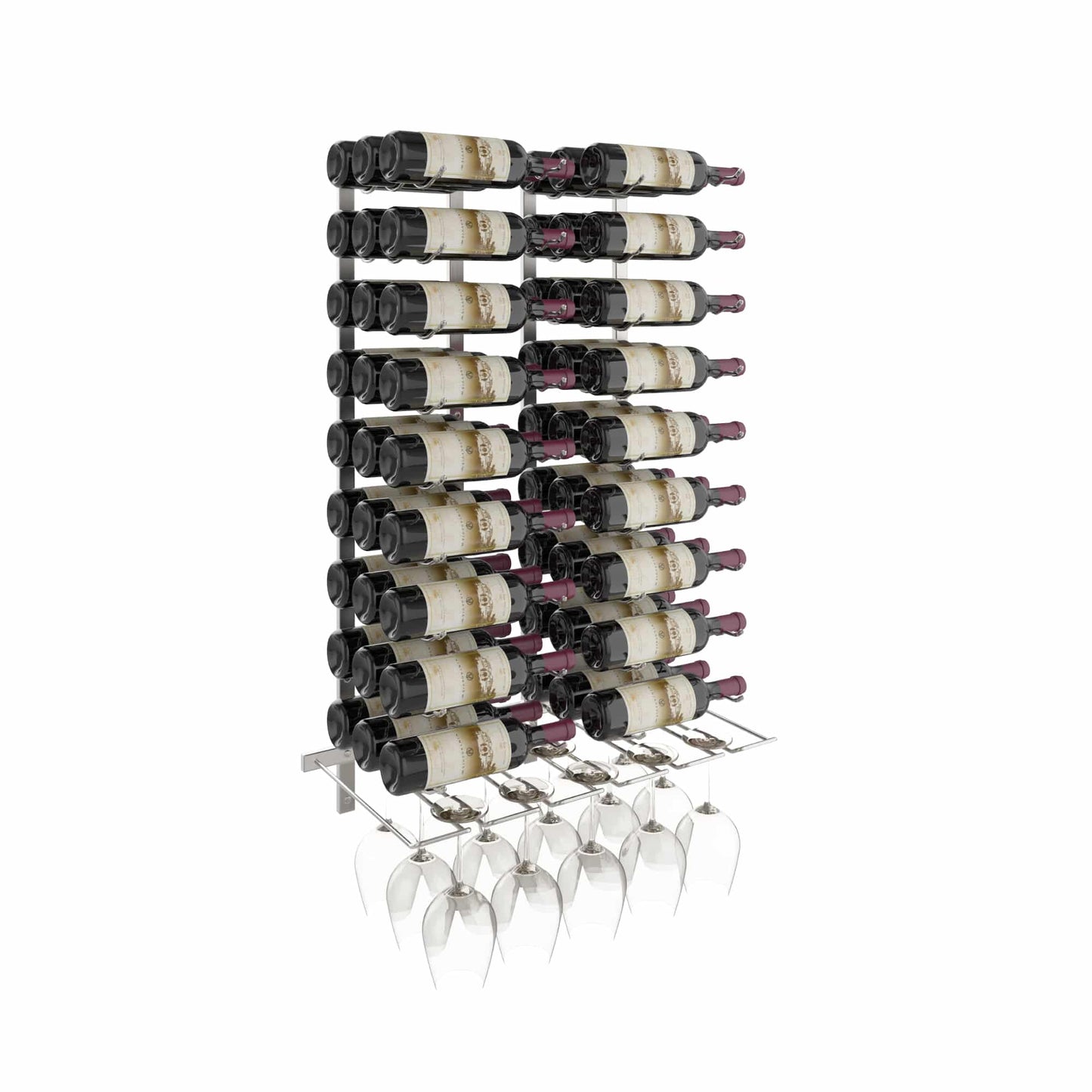 W Series Wall Mounted Metal Wine Rack Wet Bar Kit