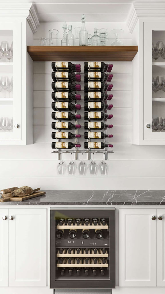 W Series Luxe 3 - Wall Mounted Metal Wine Bottle Storage Rack