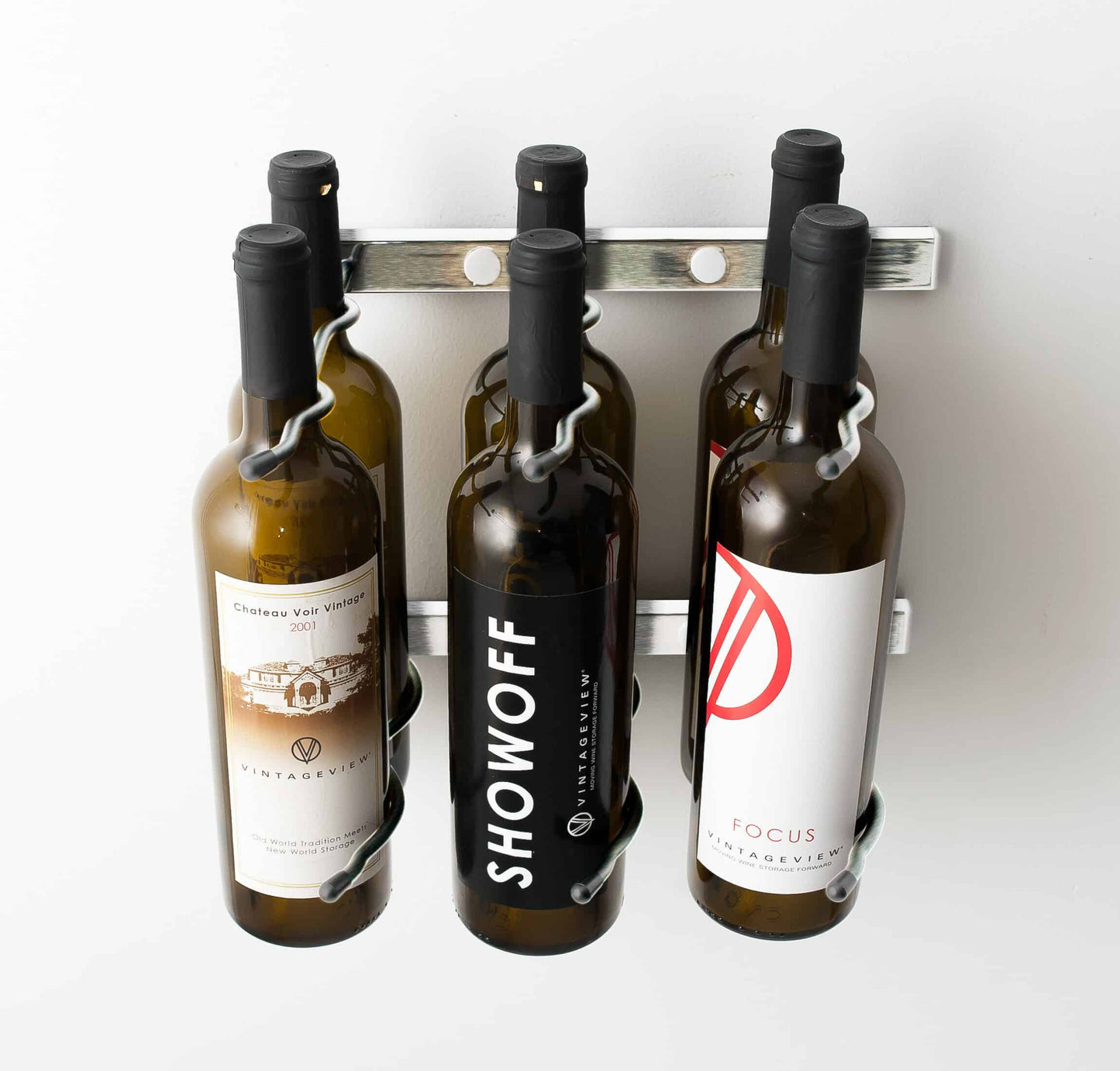 W Series Luxe 1  - Modern Wall Mounted Metal Wine Bottle Storage Rack