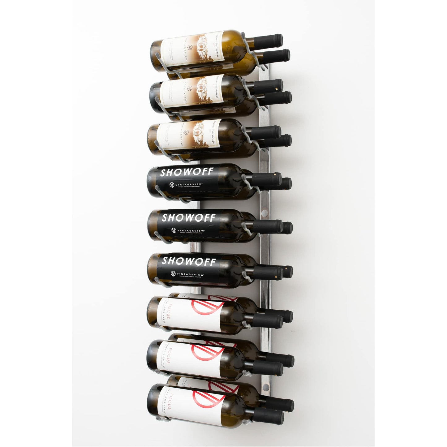 W Series Luxe 3 - Wall Mounted Metal Wine Bottle Storage Rack