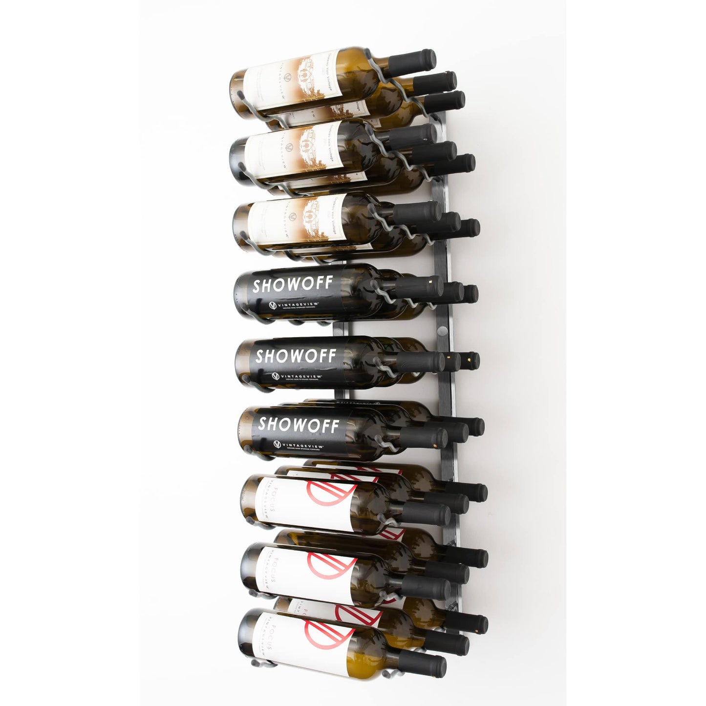 W Series Luxe 3 - Wall Mounted Metal Wine Bottle Storage Rack