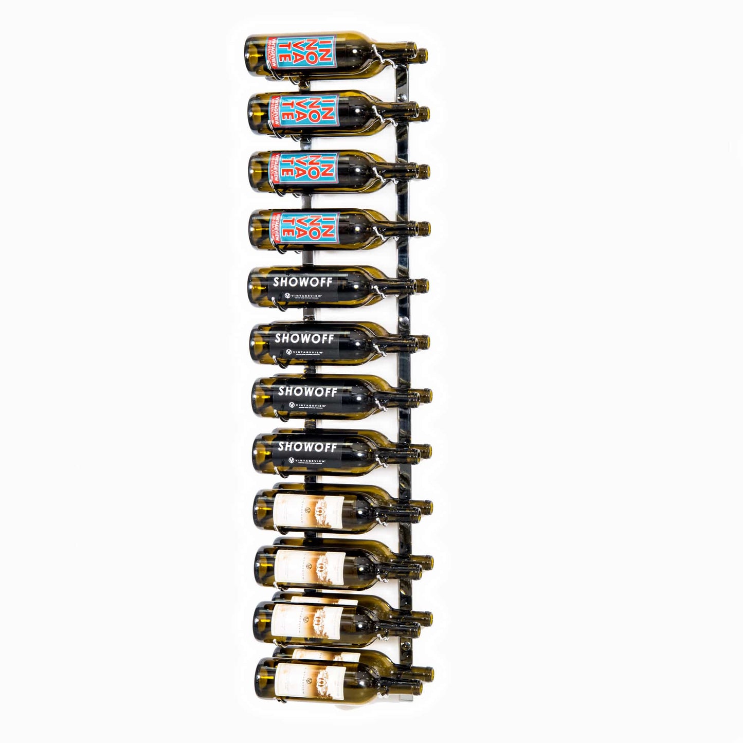 W Series Luxe 4 - Wall Mounted Metal Wine Bottle Storage Rack