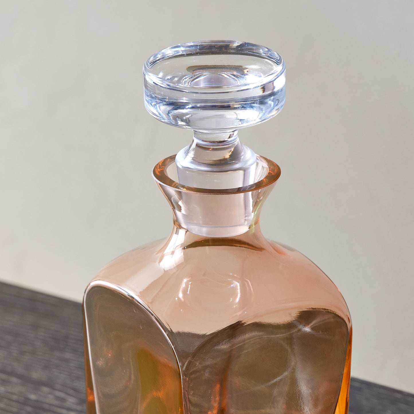 Estelle Colored Glass Decanter - Blush