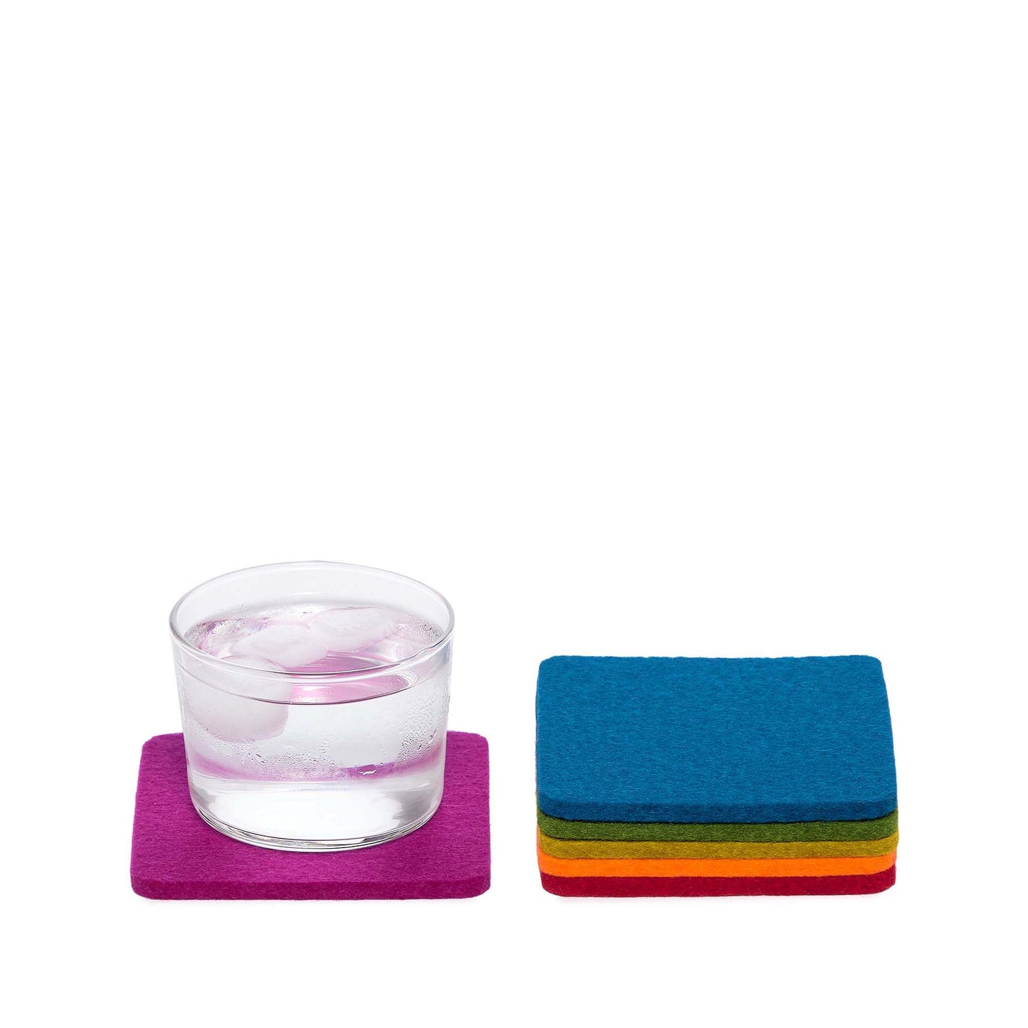 Graf Lantz Felt Coasters Square Multi - Rainbow