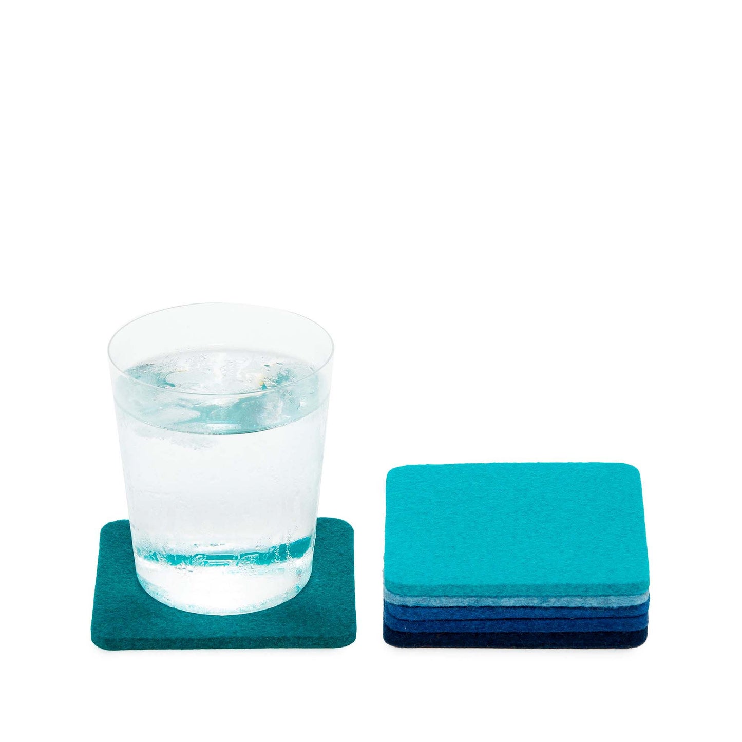 Graf Lantz Felt Coasters Square Multi - Ocean