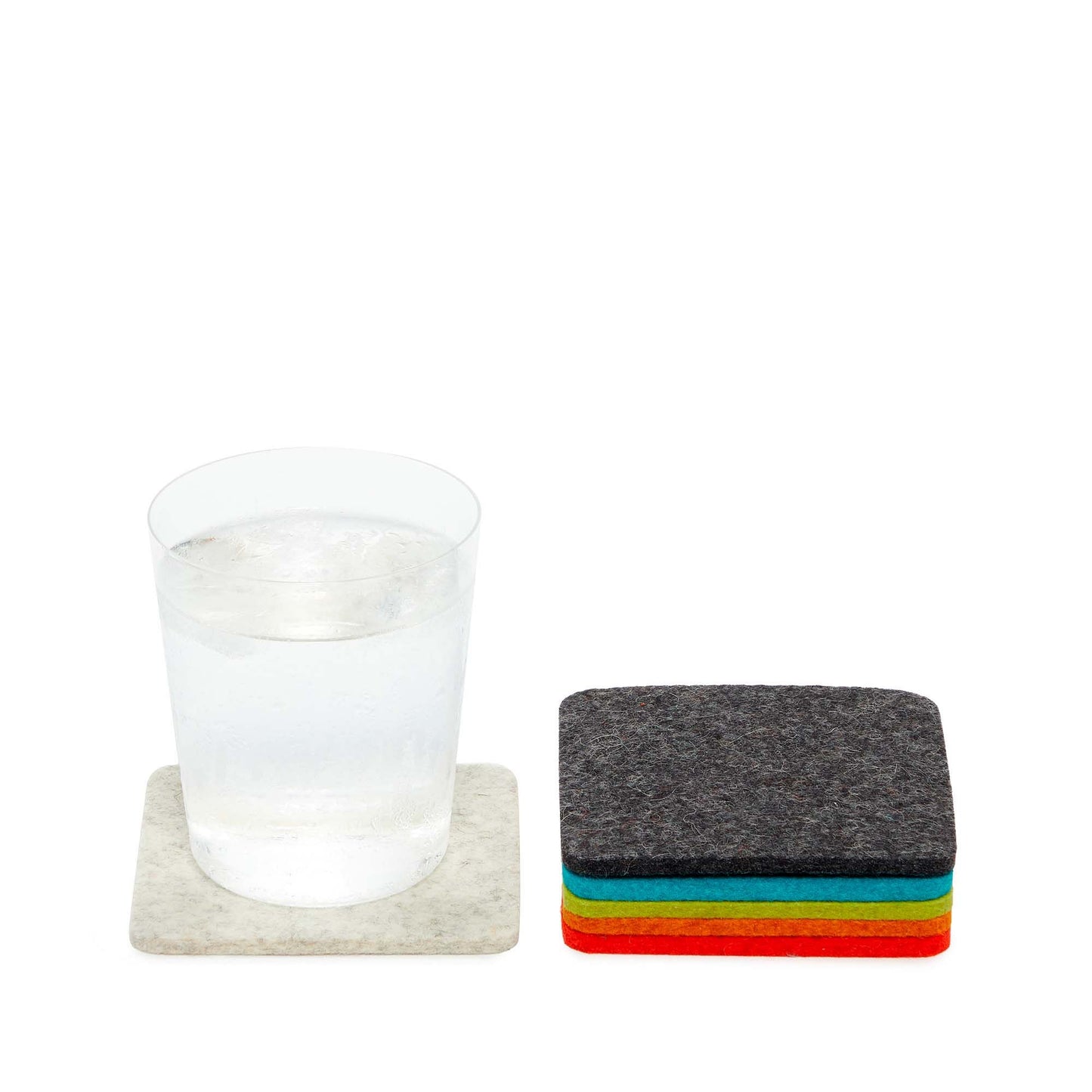 Graf Lantz Felt Coasters Square Multi - Mid-Century