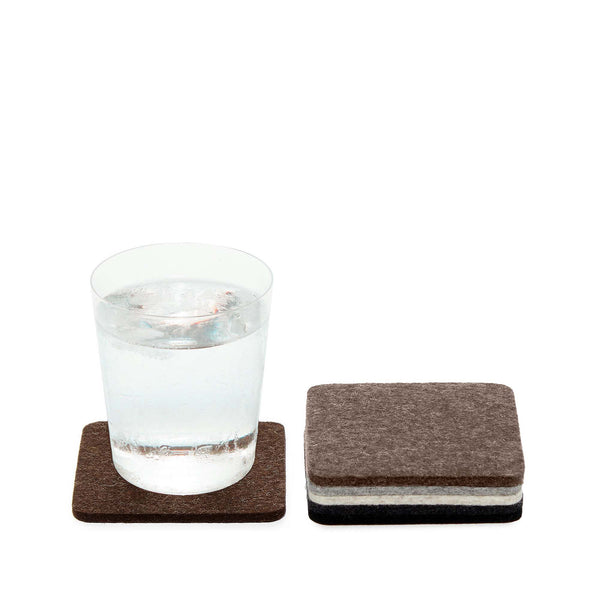 Graf Lantz Felt Coasters Square Multi - Earth