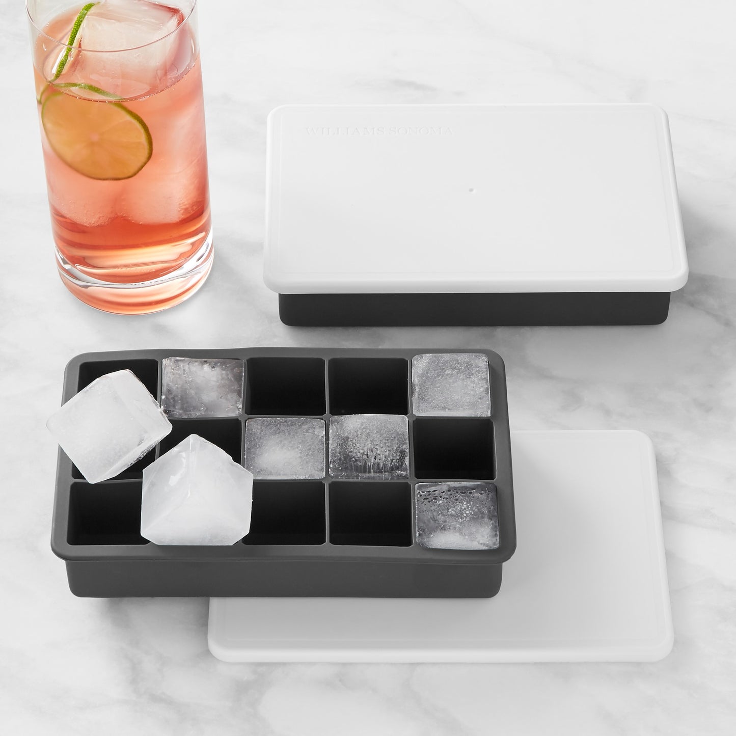 Williams Sonoma Perfect Cube Tray with Lid, Set of 2