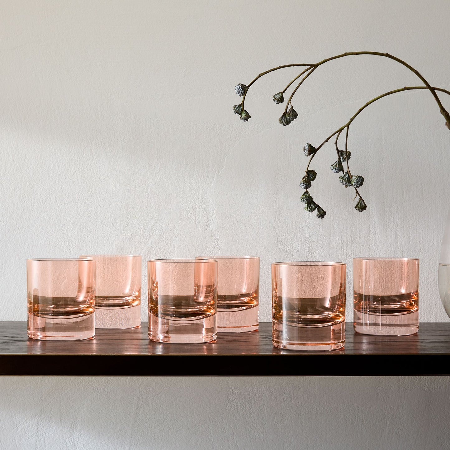 Estelle Colored Glass Rocks Glass (Set of 6) - Blush