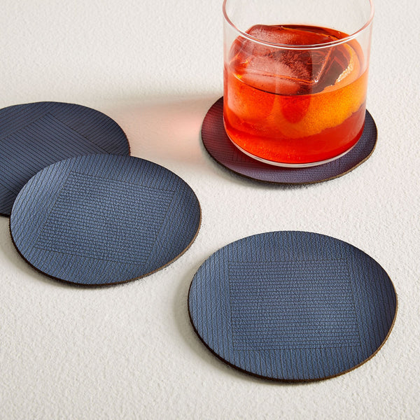 Molly M Within Leather Coasters Set of 4 - Slate