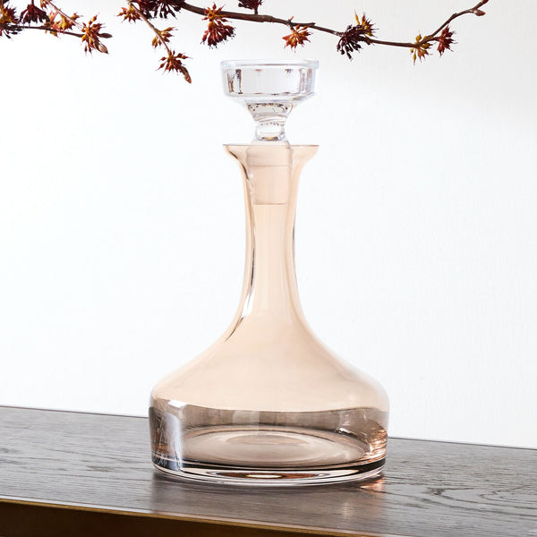 Estelle Colored Glass Vogue Decanter - Amber Smoke