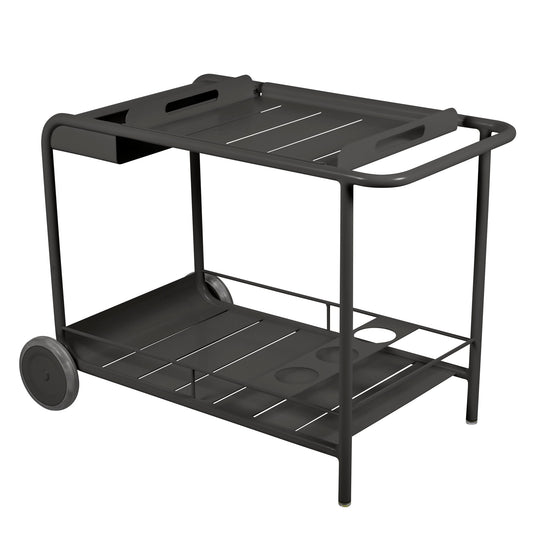 Fermob Luxembourg Outdoor Bar Cart - Black Liquorice