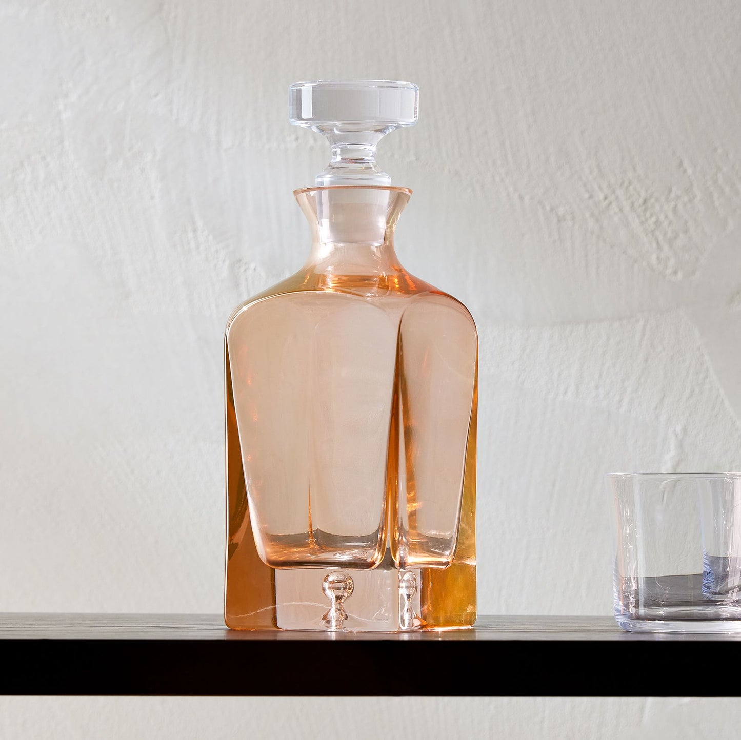 Estelle Colored Glass Decanter - Blush