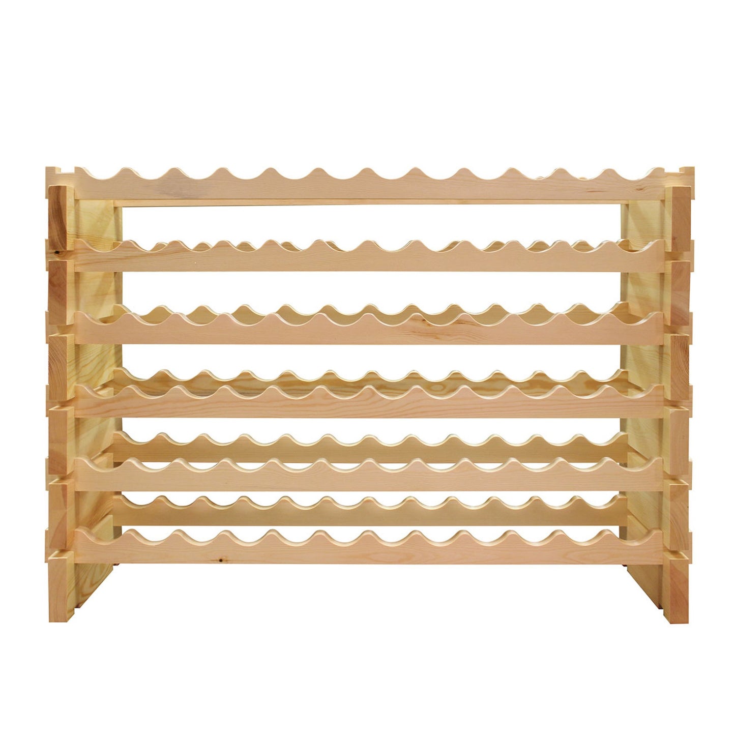 72 Bottle Maple Raw Wood  Wine Rack