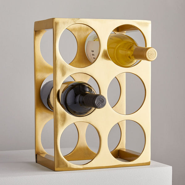 Square Brass Wine Rack