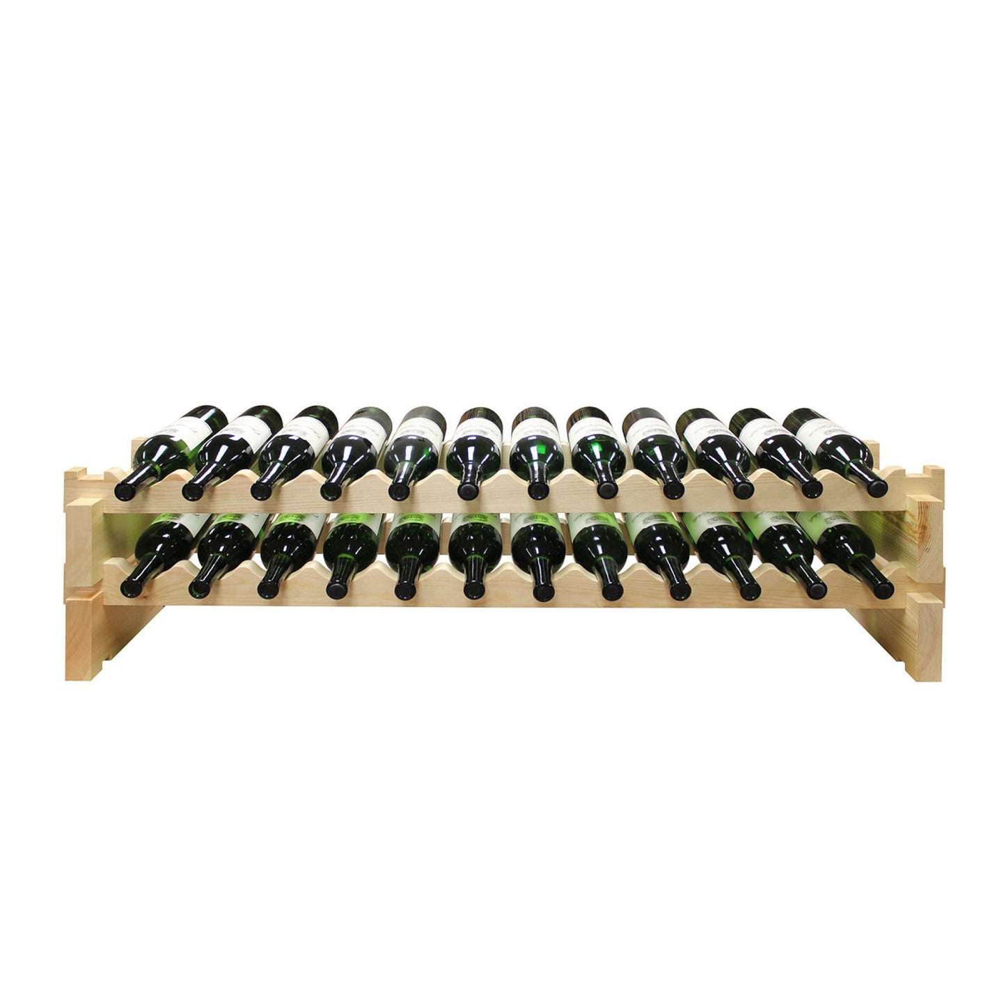 72 Bottle Maple Raw Wood  Wine Rack