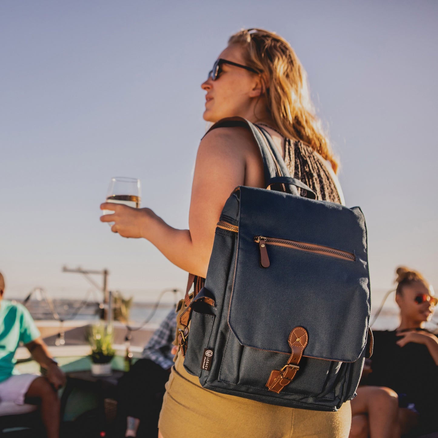 Oakville Wine & Cheese Tote -Navy