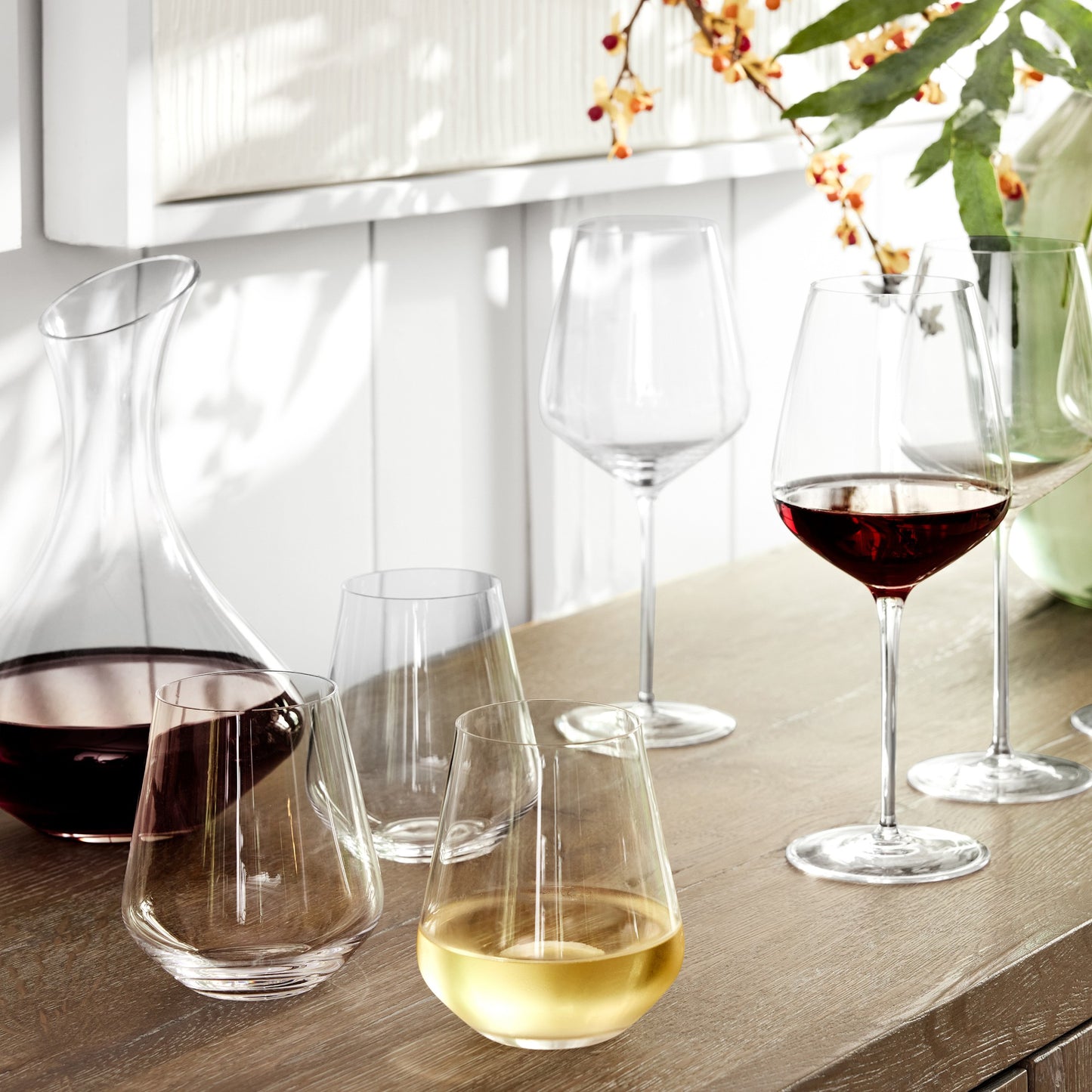 Williams Sonoma Estate Stemless Red Wine Glasses- Set of 2